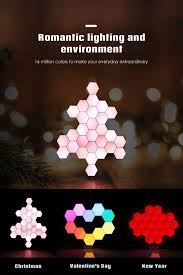Hot Item Intelligent Voice Control Smart Quantum Light For Room Can Diy Shape Geometric Shapes Design Led Night Light Night Light