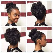 Try A Chunky Bun Re Create This Look By Pulling The Hair Back Into A Ponytail Two Strand Twist Individual Sections And Then Tuck Them Under The Ponytail Holde Natural Hair Styles Hair