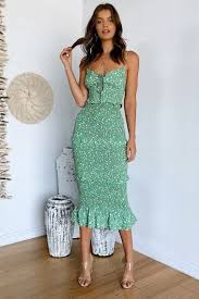 Clairo Dress Light Green Floral Stelly In 2020 Going Out Dresses Dresses Online Australia Dresses