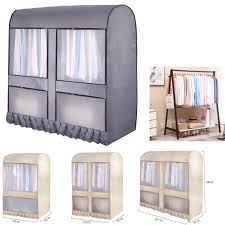Ruibo clear garment rack cover dustproof clothes rack cover with 2 durable zipper/clothing waterproof protector (l:71x20x60 inch) 4.5 out of 5 stars. Wardrobe Cover For Clothes Covers Oxford Clothing Rack Dust Cover Moisture Waterproof Hanging Garment Suit Bag Buy At The Price Of 9 09 In Aliexpress Com Imall Com