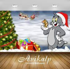 Avikalp Exclusive Awi2173 Tom And Jerry Winter Tails Christmas Tree Santa Claus Gifts Fu Tom And Jerry Wallpapers Tom And Jerry Cartoon Tom And Jerry Pictures