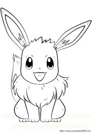 Ausmalbilder Pokemon Bild Ein Kaninchen Mit Einem Fuchs