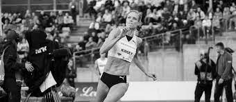 She took up sports as a child, playing ice hockey and association football in addition to competing in athletics; Erika Kinsey Spikes