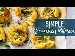 This Smashed Potatoes Recipe Is A Fun Side Dish They Re Nice And Soft With Just A Little Bit Of Crispy Smashed Potatoes Recipe Smashed Potatoes Potato Recipes