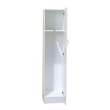 White Melamine 1 Door Broom Cupboard