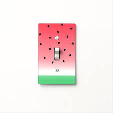 Watermelon Ombre Stripes Light Switch Cover Zazzle Com Light Switch Covers Light Switch Covers Diy Light Switch Art