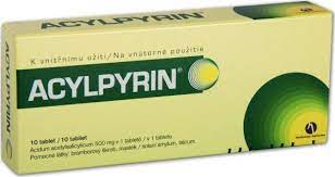 Acylpyrin ® znižuje horúčku a tlmí bolesť pri chrípke a prechladnutí. Acylpyrin 500 Mg 10 Tbl Od 26 Kc Zbozi Cz