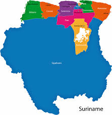 Map of suriname area hotels: Suriname Karte Der Regionen Und Provinzen Orangesmile Com