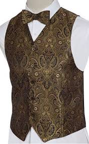 Black And Gold Vest Mens Gold Black Paisley Brocade Vest Wedding Suits Men Wedding Suits Fashion