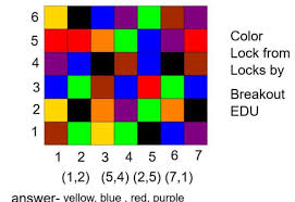 Color Lock Clue Escape The Classroom Breakout Game Breakout Boxes