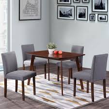 Wooden Dining Set Of 5 Table Upholstered Chairs Indoor Kitchen Seats Recliner 408 14end Date Mar 13 Eba Indoor Chairs Wooden Dining Set Upholstered Chairs