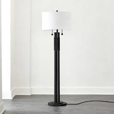 Shop Delano Black Leather Floor Lamp Designer Brett Beldock Was Inspired By French Art Deco Modernist Leather Fur Black Floor Lamp Cool Floor Lamps Floor Lamp