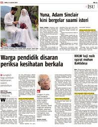 Statesman of the obvious and champion of the inane. Yuna Adam Sinclair Kini Bergelar Suami Isteri Klik