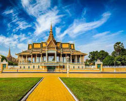 A clean and friendly budget hotel room in Cambodia