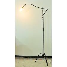 Lampadaire A Cremaillere En Fer Forge Et Metal 1950 Polychrome Vintage Design