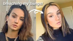DYING MY HAIR BLACK AND BLEACHING MY BANGS
