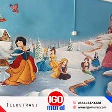 Lukisan di dinding kamar tidur anak. Lukis Dinding