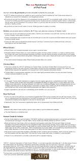 Vca Animal Hospital Nutritional Not Truths Truth About Pet Food Hospital Food Animals