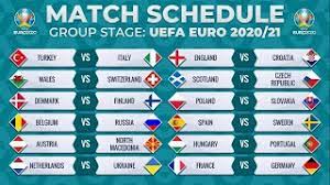 About once a four years, the greatest football societies from all over europe by using uefa euro 2020/2021 final tournament schedule you can track games outcomes and see how far your favorite team can go. Match Schedule Uefa Euro 2020 2021 Group Stage Fixtures Youtube