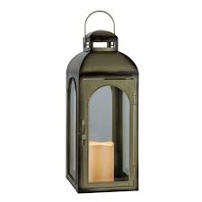 Vintage rétro loft pays fer verre lanterne led e27 applique murale pour bar entrée restaurant allée intérieur extérieur applique. Dome Lanterne Led Metal Et Verre A Piles H43cm