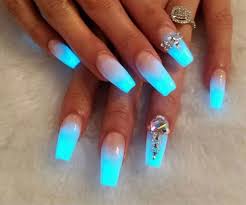 Dark Blue Ombre Acrylic Nails Novocom Top