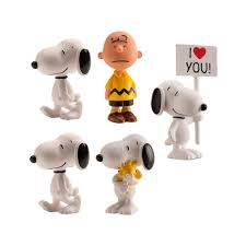 Dettagli di modello di matrimonio: Set Di 5 Statuette Cake Topper Per Decorazione Torta Snoopy Peanuts