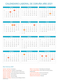 A la derecha tenéis todos los … Calendario Laboral De Coruna Ano 2021 Feriados