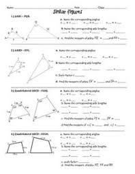 Students analyze two geometric figures and answer the questions about whether they are similar in shape. Similar Figures Practice Worksheet Practices Worksheets Math Practice Worksheets Geometry Worksheets