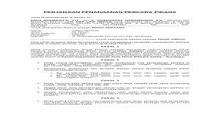 Demikianlah penyampaian surat saya ini untuk. Contoh Atau Format Perjanjian Penanganan Perkara Pidana
