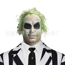 Beetle Juice 2 Cosplay Master Adam Latex Mask Wig Heat Resistant Synthetic  Hair