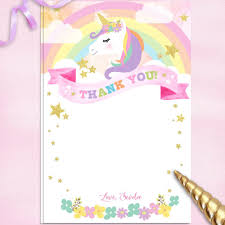 Happy Birthday Unicorn Birthday Card Printable Excited To Share The Latest Addition To My Etsy Shop Unicorn Thank You Cards Unicorn Party Decorati Unicorn Birthday Cards Unicorn Invitations Unicorn Card
