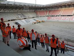 Nachdem die standortfrage geklärt ist, befasst sich die initiative nun mit. Baustellenbesuch Burgermeister Im Neuen Sc Stadion Markus Hollemann