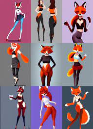 sexy furry fox anthropomorphic in a skirt, leggings, | Stable Diffusion |  OpenArt