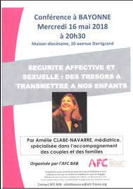 Conference Avec Les Afc Sur L Education Affective Des Jeunes Enfants Le 16 Mai 2018 A Bayonne 64 Infocatho