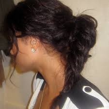 Curly Messy Braid Relaxed Hair Posh Hair Curly Hair Styles Naturally Relaxed Hair