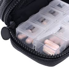 Portable Pill Organiser in Sleek Black - Unisex – Donna May London