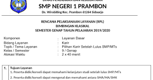 Maka dengan demikian dalam presentasinya, anda sebagai guru bk bisa menggunakan laptop atau komputer bahkan akan jauh lebih baik lagi kalau dipresentasikan menggunakan proyektor. Rpl Bk 1 Lembar Untuk Smp Kelas 7 8 9 Bimbingan Konseling
