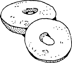 Bagel Clipart Black And White Tattoo Of A Bagel Google Search Coloring Pages Bagel Kids Menu