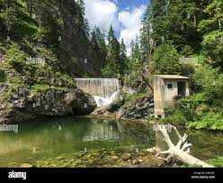 Waterfall in Valepp in the Bavarian Alps Stock Photo - Alamy