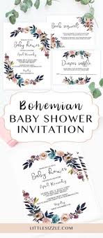 Boho Chic Baby Shower Invitation Templates Bohemian Baby Shower Boho Baby Shower Invitations Baby Shower Invitations