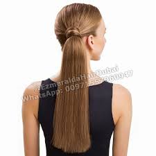 اكستنشن كلبسات ذيل حصان بونيتيل من Ezmeralda Hair Dubai Facebook