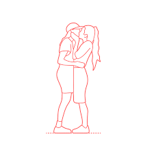 Always begin drawing kissing people on the forehead through the nose. Young Adults Kissing Women Dimensions Drawings Dimensions Com