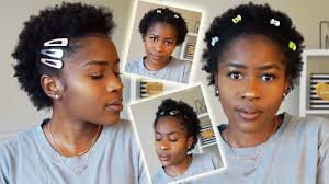 Short, spiky hairstyles are very popular with women because they can suit so many styles! 4 Easy Stylish Styles On Short 4c Natural Hair Without Using Gel Mona B Youtube