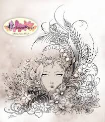 Digital Stamp Instant Download Rite Of Spring Digistamp Surreal Floral Design Fantasy Line Art For Cards Crafts