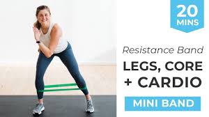 With eight resistance band exercises for you to try, grab those bands, put your headphones on and be prepared to give them a go. 20 Minute Resistance Band Workout Legs Cardio Core Mini Band Workout Youtube