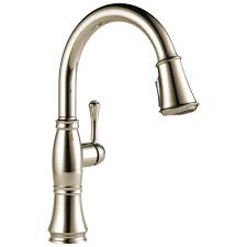 These are also called ball faucets. Delta 9197 Pn Dst Pull Down Kitchen Faucet Cassidy 1 8 Gpm Polished Nickel 1 Handle 3 Faucet Holes Domestic First Supply