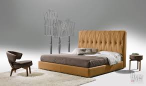 A tufted headboard is a timeless idea, and a leather tufted one is a super fresh take on the classics. Marlon Bed Genuine Leather Bed Frame Headboard San Fran Design