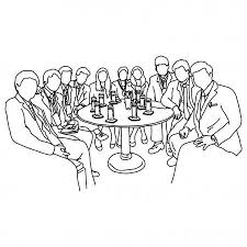 Many Business People Sitting On The Same Table Vector Illustration Sketch Doodle Affiliate In 2020 Social Media Design Graphics Illustration Sketches Illustration