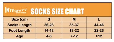 Size Chart Integrity Sportswear