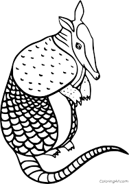 Free printable coloring pages and connect the dot pages for kids. Upright Armadillo Coloring Page Coloringall
